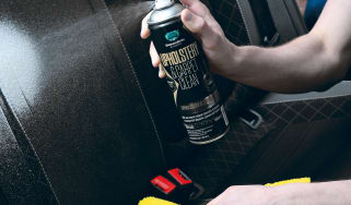 Car upholstery cleaner testing